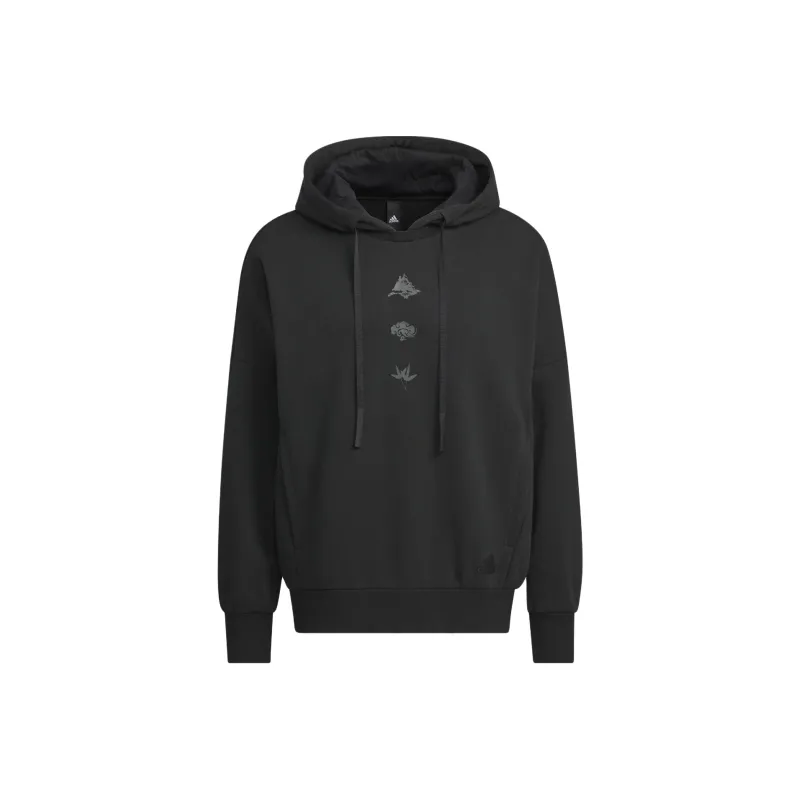 Adidas Sportswear Oversized Hoodie Sweatshirt Men's Black-0