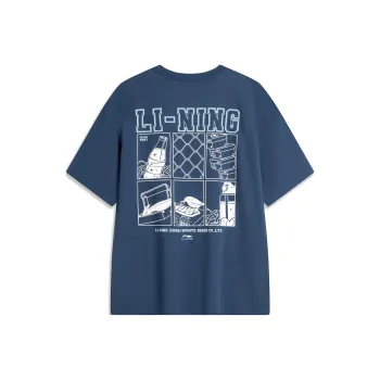 LiNing Sports Life Collection T Shirt Men's Deep Prussian Blue