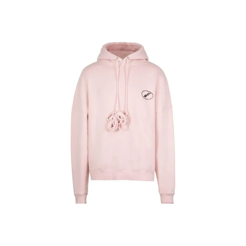 WE11DONE Iridescent Logo Hand Bleached Hoodie-0