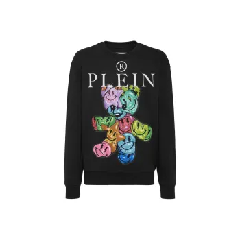 PHILIPP PLEIN Teddy Bear-print Cotton Sweatshirt