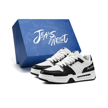 JEANSWEST Black And White Panda Shoes Height Increasing Wear-Resistant Slip-Resistant Low-Top Skateboard Shoes Men's