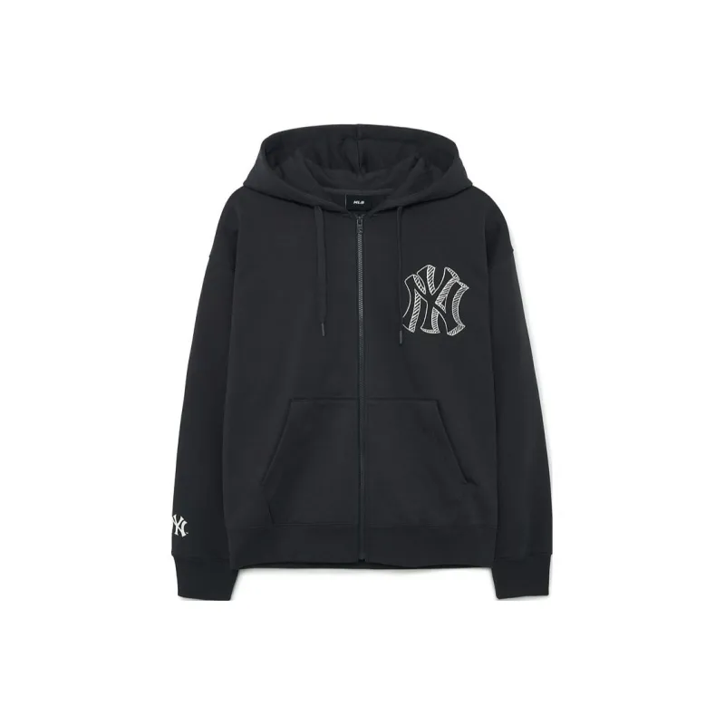 MLB Mega Logo NY Sweatshirts Unisex Carbon Gray-0
