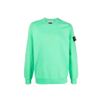 STONE ISLAND 63020 Brushed Cotton Fleece Crewneck Sweater