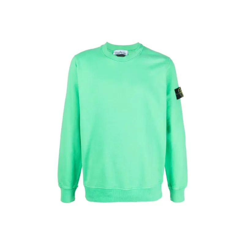 STONE ISLAND 63020 Brushed Cotton Fleece Crewneck Sweater-0