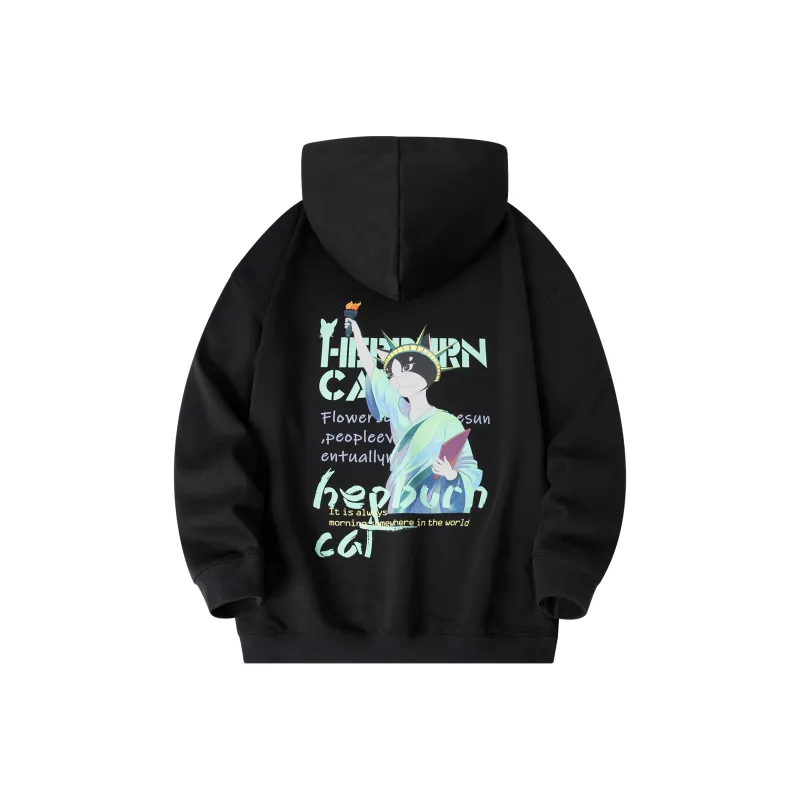 Hepburn Cat Sweatshirts Unisex-0