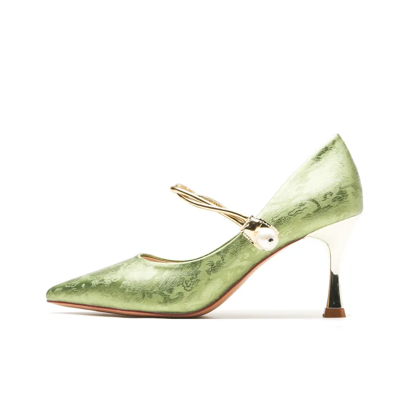 QITUMAUL Slim Heel High Heels Women's-12