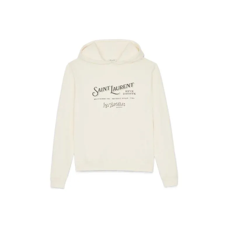 SAINT LAURENT Rive Droite Series Sweatshirts Unisex Milk White-0