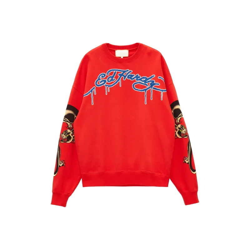 Ed Hardy Sweatshirts Men China Red E1ODM274-0