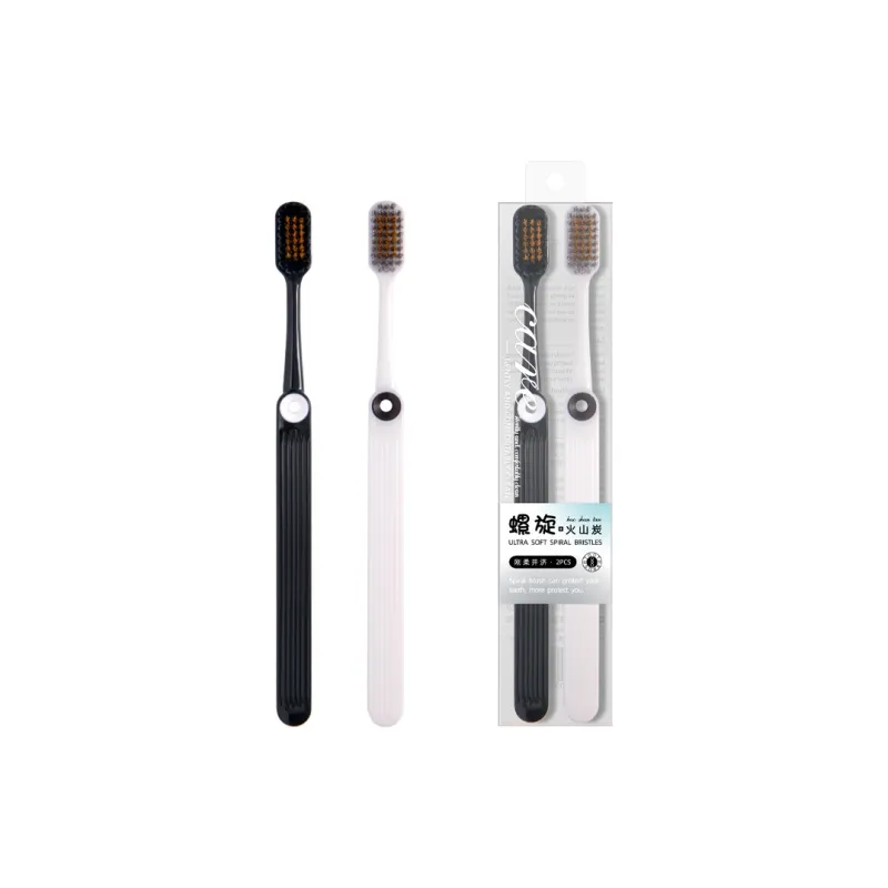 XIAONIULIXIANJI Spiral Dual-Arc Adults Toothbrush With Soft Bristles 2-Piece Set Supermarket Version-0