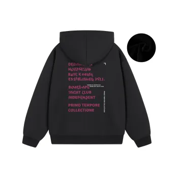 HOZZS x WULIAOYUAN LIANMINGKUAN Hooded Fleece Lined Hoodies & Sweatshirts Unisex