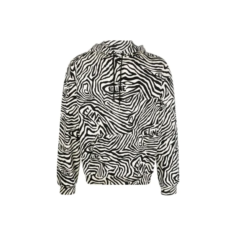 CELINE Graphic Printed Drawstring Hoodie-0