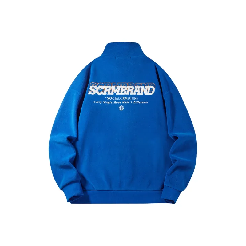 SCRM Stand Collar Loose Fit Cardigan Sweatshirt Unisex-10