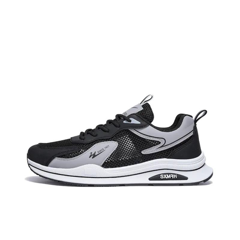 DOUBLE STAR 88 Breathable And Slip Resistant Low Top Casual Shoes Men's Black Gray-0
