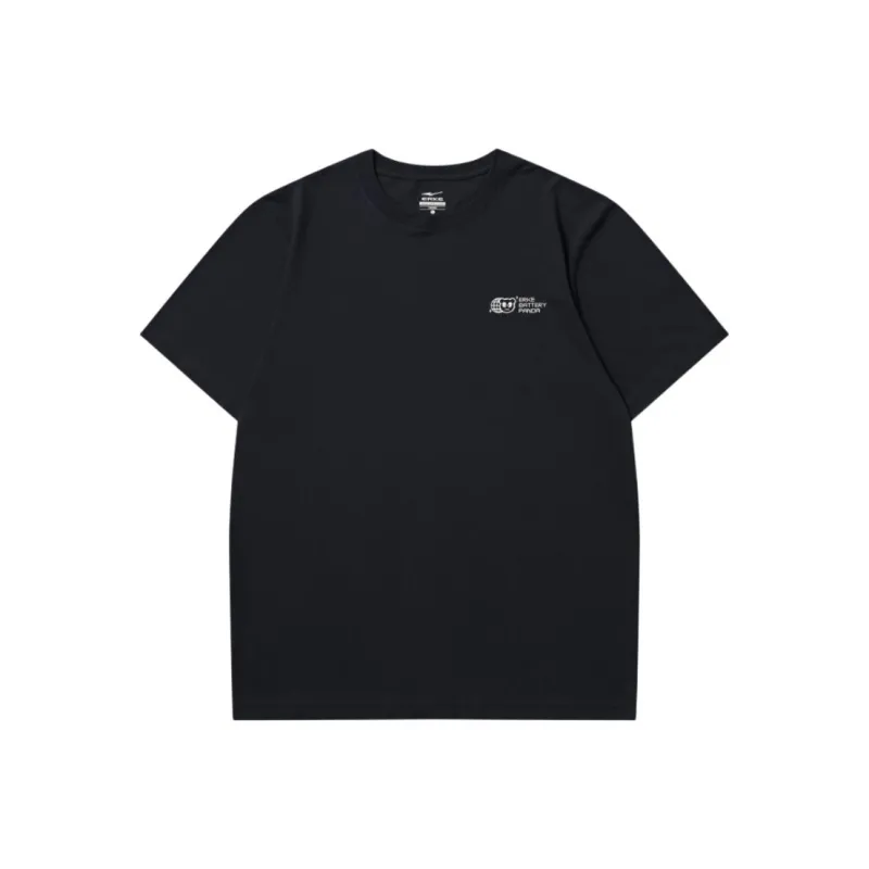 Erke Life Collection Sports Life Collection T Shirt Men's Jet Black-0