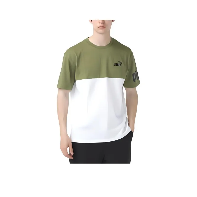 PUMA T-Shirts Men Olive Green-0