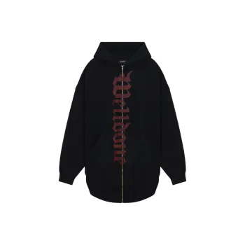 WE11DONE Logo print Zipped Hoodie