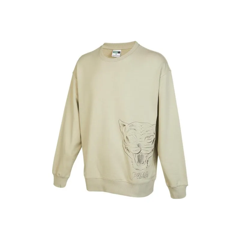 PUMA Sweatshirts Unisex Beige-0