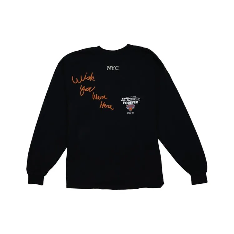 Travis Scott Msg Knicks Long Sleeve Tee-0