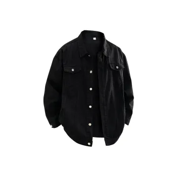 BOTH PLAY Denim Jacket Unisex Black