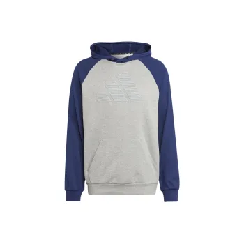 Adidas Game And Go Big Logo Training Hoodie Sweatshirt Men's Gray