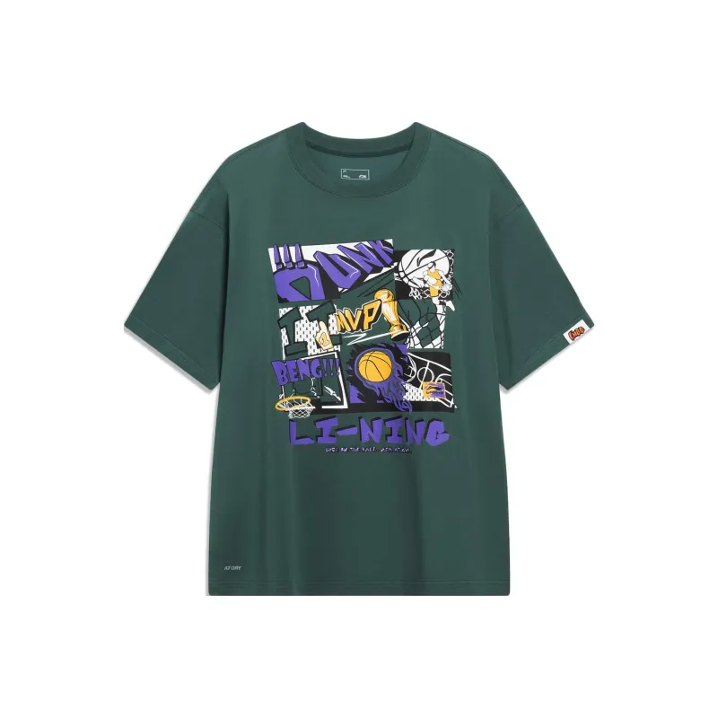 LiNing Sports Life Collection T-Shirt Men's Turquoise-0