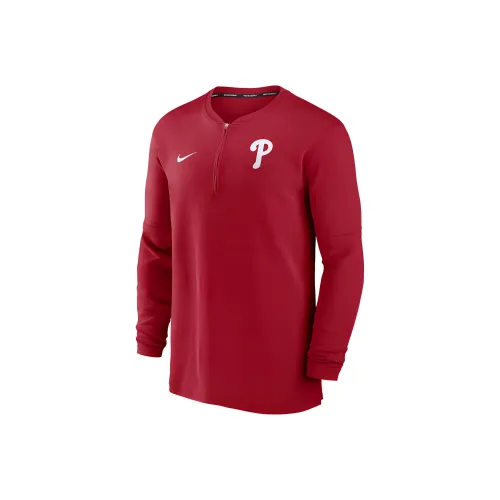 Nike Philadelphia Phillies Authentic Collection Game Time Men's Nike Dri-FIT Mlb 1/2-Zip Long-Sleeve Top