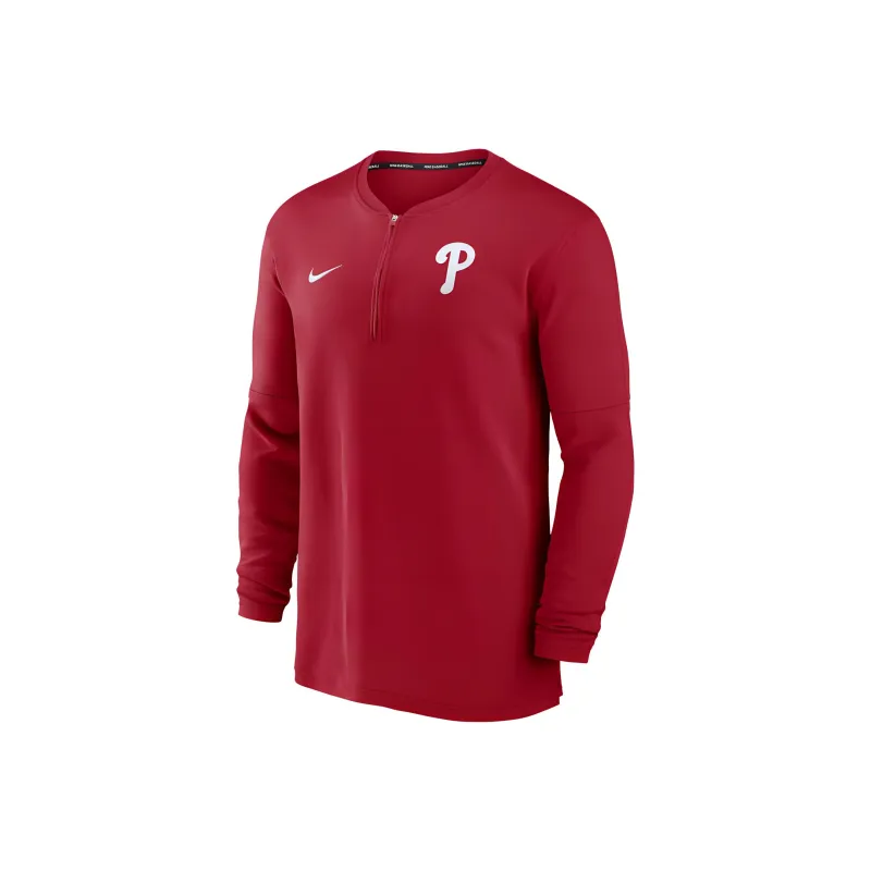 Nike Philadelphia Phillies Authentic Collection Game Time Men's Nike Dri-FIT Mlb 1/2-Zip Long-Sleeve Top-0