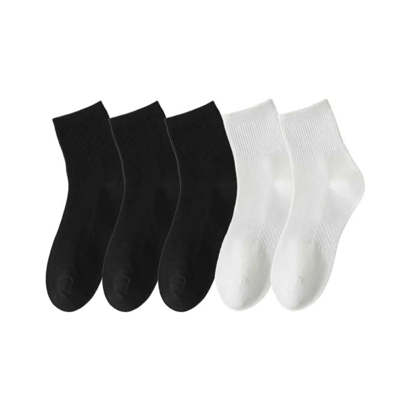 MIIOW Mid Calf Socks Women's 5 Pack-23