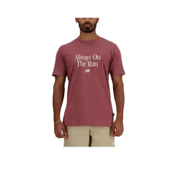 New Balance Sport Essentials T Shirt Men's Washable Burgundy Red