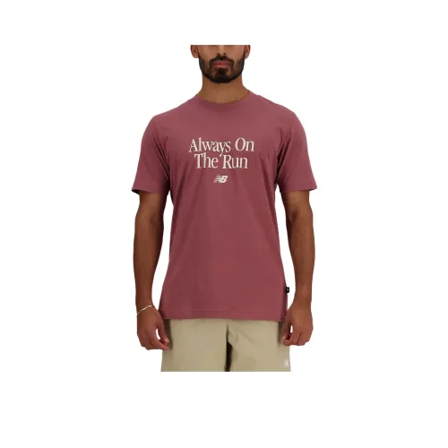 New Balance Sport Essentials T Shirt Men's Washable Burgundy Red