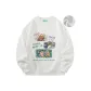White Fleece-Lined Crew Neck Sweatshirt