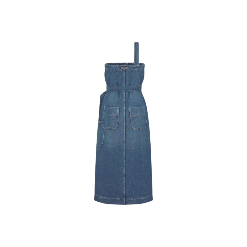DIOR SS25 Sleeveless Dress Women's Blue-1