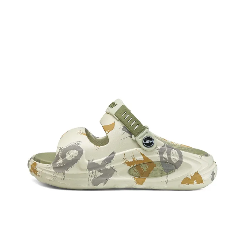 JEANSWEST The Unique Graffiti Niche Design Sense Of The National Tide Beach Sandals Men's-14