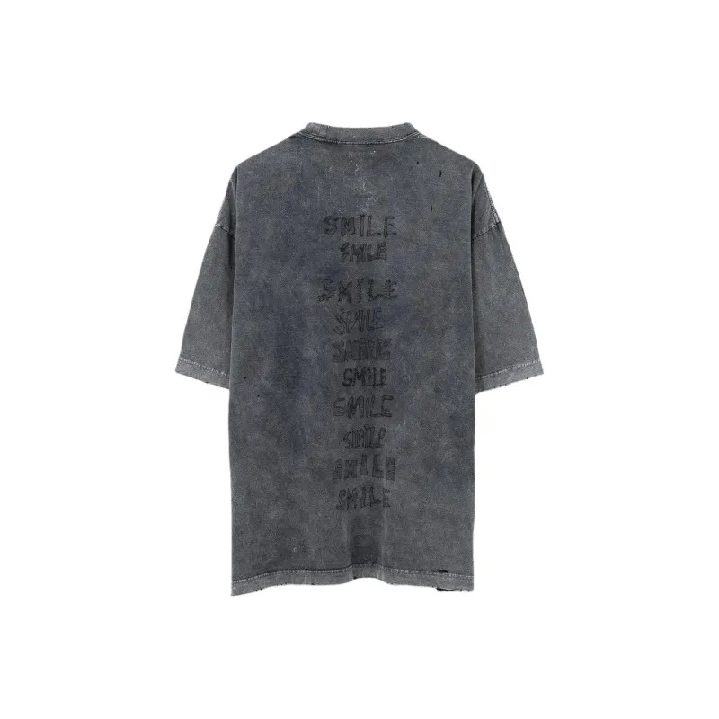 Maison Mihara Yasuhiro Graphic Printed Crewneck Distressed T Shirt-1