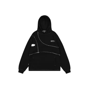 FEAROM Hooded Loose Fit Sweatshirt Unisex Black