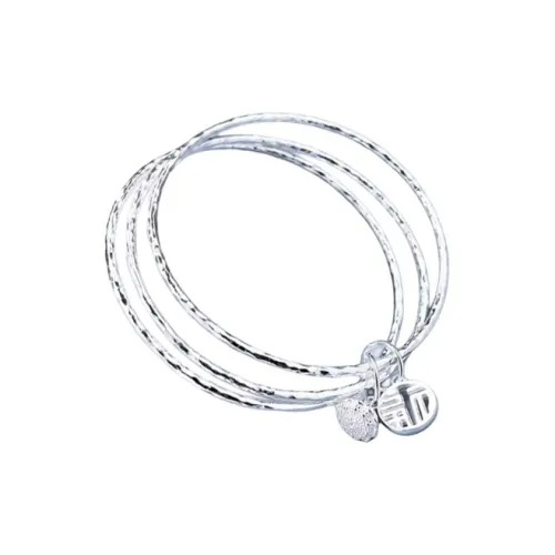 Old Qingyun Silver Building 999 Fine Silver Bangles Women's