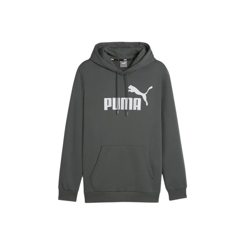 PUMA Essentials Big Logo Hoodie Men Sweatshirt Men's Dark Gray-0