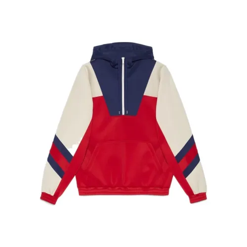 GUCCI Neoprene Half Zip Webbed Jacket