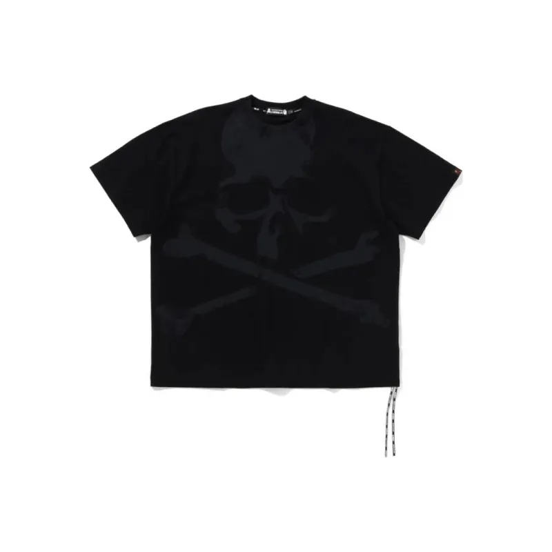 A BATHING APE X Mastermind Skull Over Print Relaxed Fit Tee-0