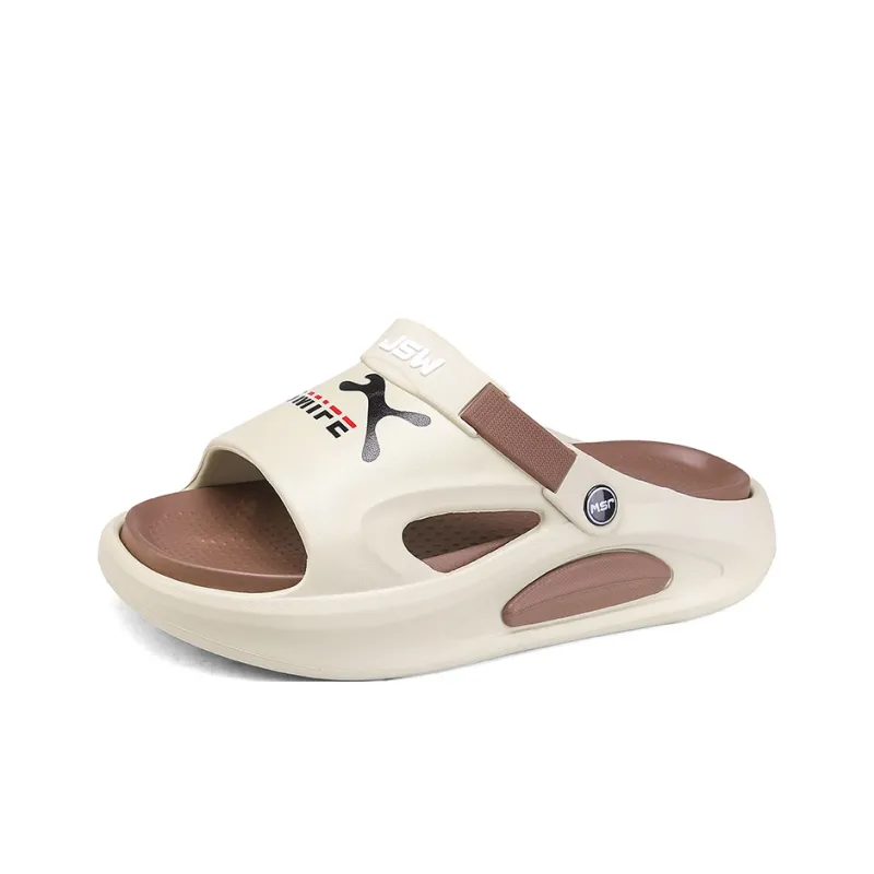 JEANSWEST New National Innovation Unique Black White Color Scheme Beach Sandals Men's-9