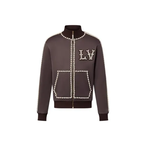 LOUIS VUITTON Technical Cotton Track Top Embellished With Pearls