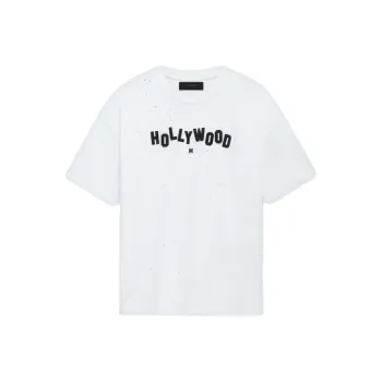 AMIRI Hollywood Shotgun Oversized Distressed T Shirt