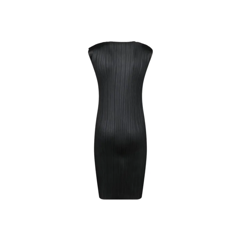 ISSEY MIYAKE Sleeveless Dress Women's Black-1