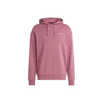 Adidas Terrex Logo Hoodie Sweatshirt Men's Burgundy Red