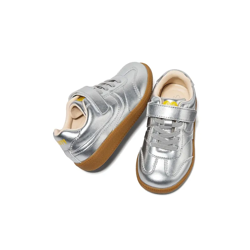 Snoffy Anti Slip Wear Resistant Low Top Kids' Skateboarding Shoes Silver Kids'-4