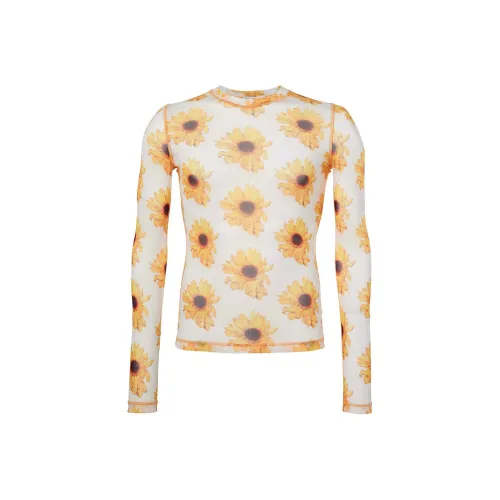 JW Poplin All Over Patterned Crewneck Top