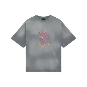 WE11DONE T Shirts Men Charcoal Gray