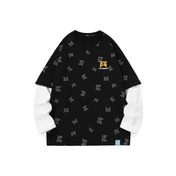 Bt Crew Neck Loose Fit Mock Two Piece Sweatshirt Unisex