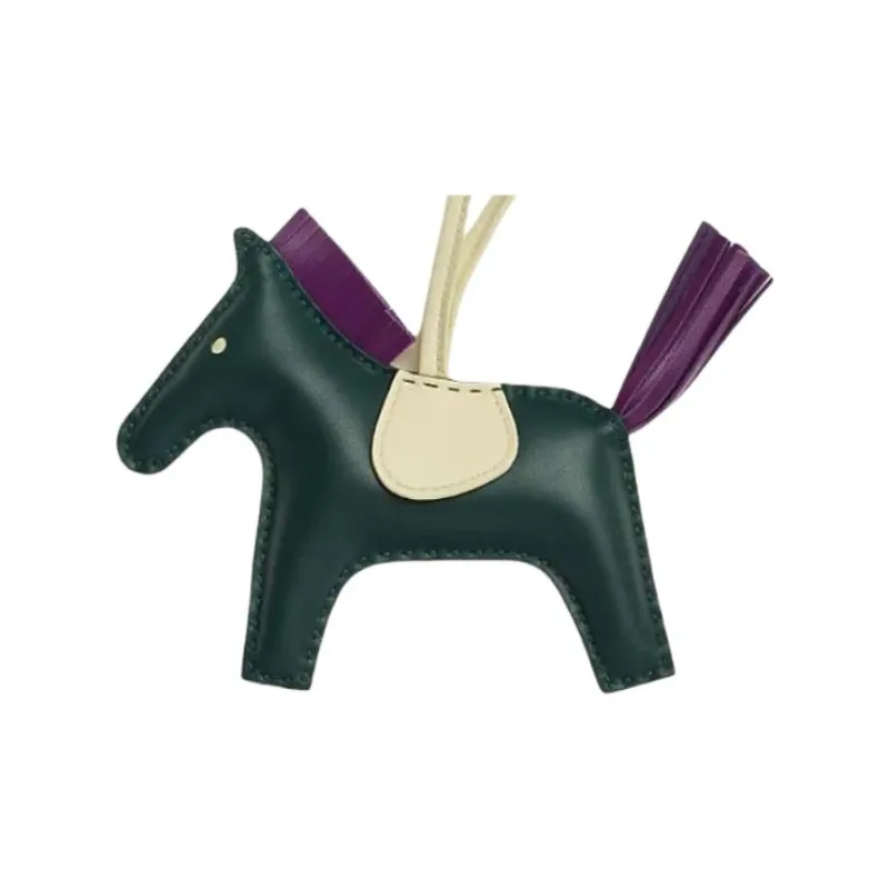 HERMES Rodeo Milo Lambskin Bag Accessories Women's Cypress Green & Purple & Milton Yellow-1