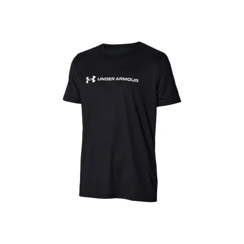 Under Armour Speed StrideWordmark T Shirt Unisex Black/White